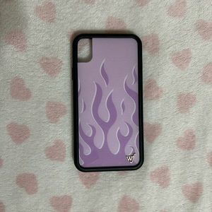 wildflower purple flames iPhone XR case